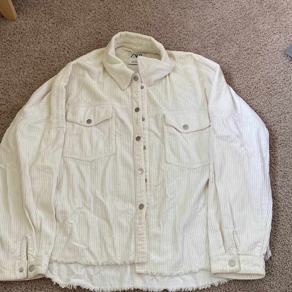 White corduroy Zara jacket